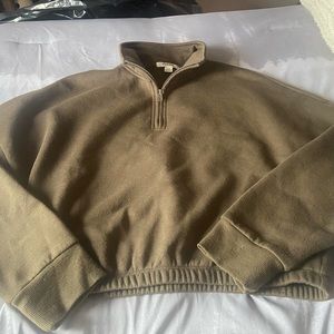 Half zip crewneck